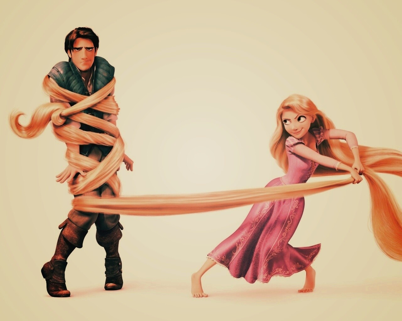 Рапунцель и пойманный Флин обои