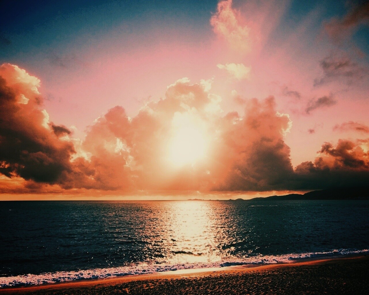 Солнечный пляж обои