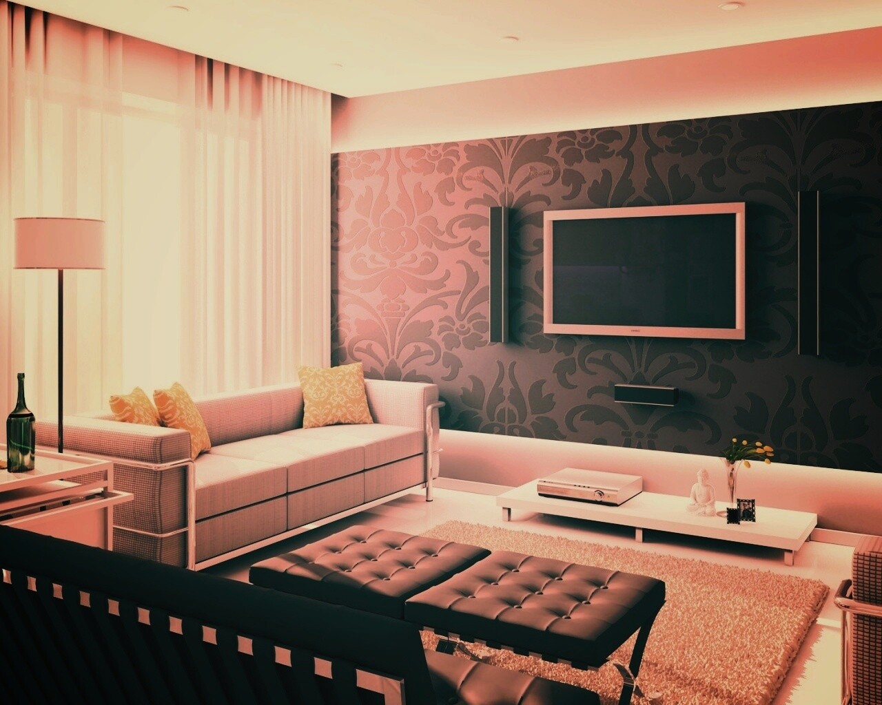 Современная комната обои