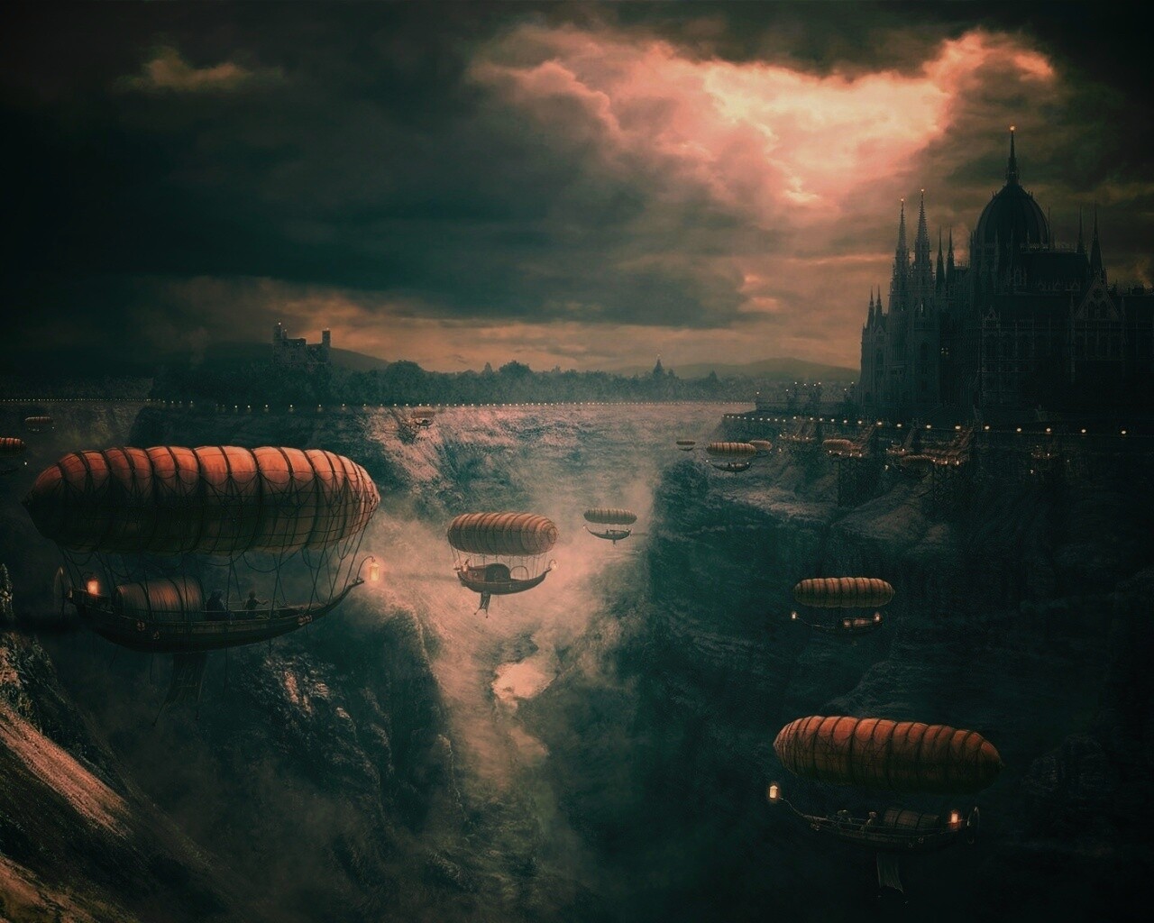 Фентезийный Будапешт обои