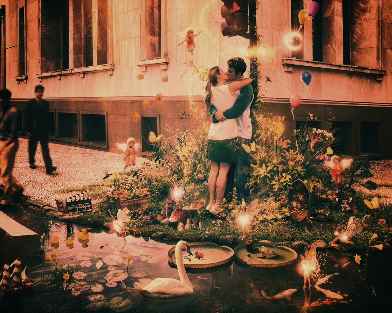 Волшебный поцелуй обои