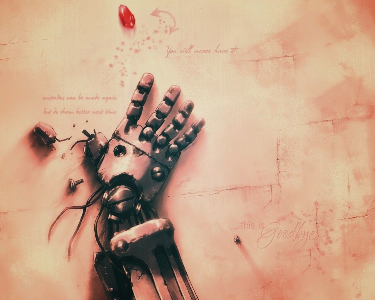 Автопротез из анимэ Стальной Алхимик обои