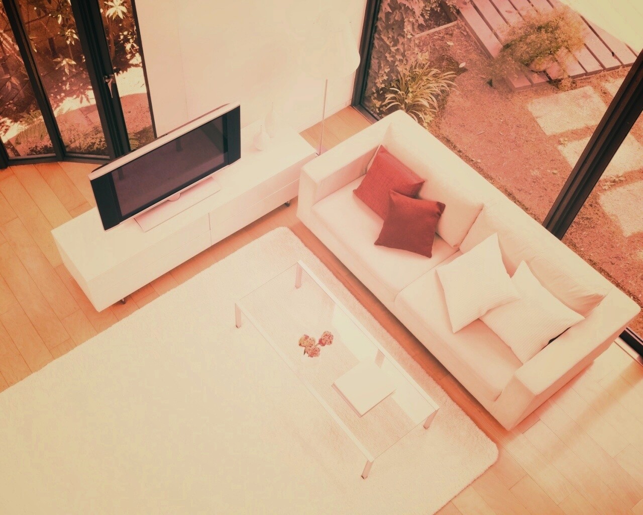 Комната сверху обои