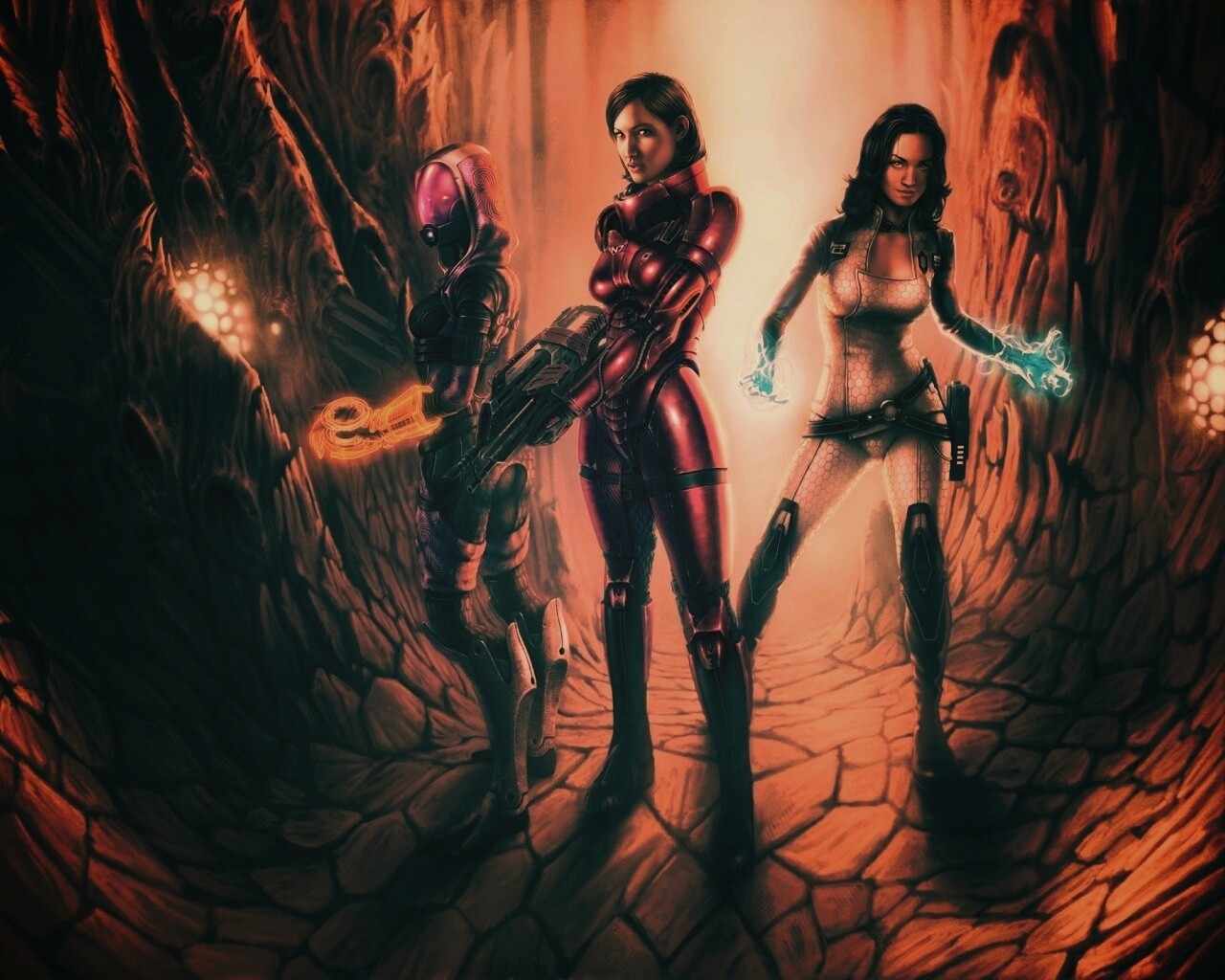 Девушки mass effect обои