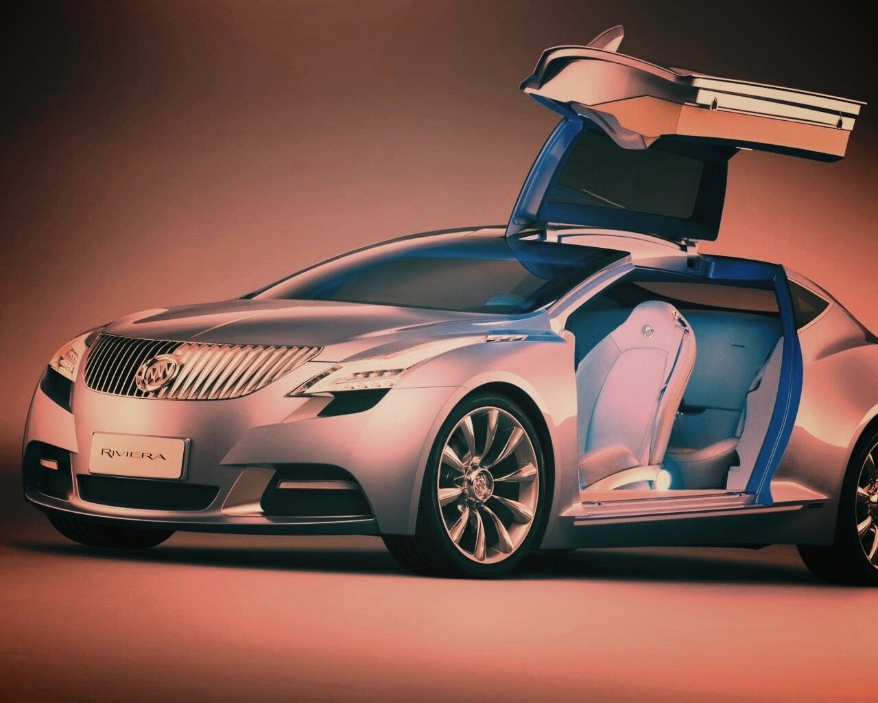 Buick Riviera с распахнутой дверцей обои