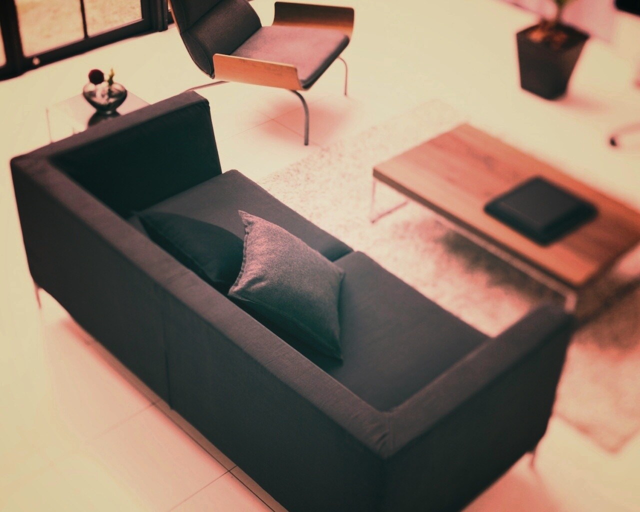 Черная мебель обои