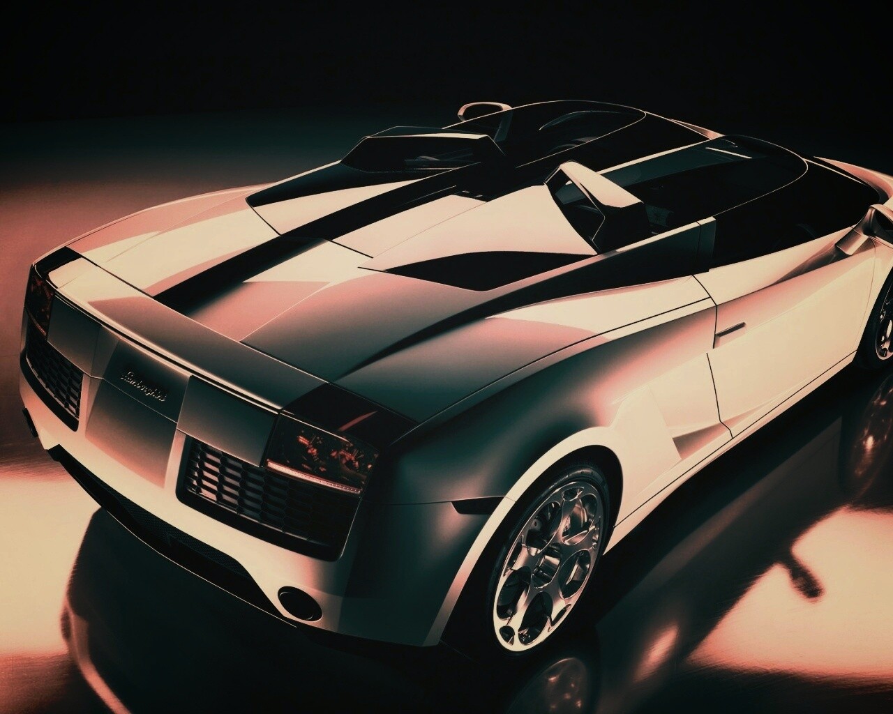 Светло-Серый Lamborghini (Сзади) обои