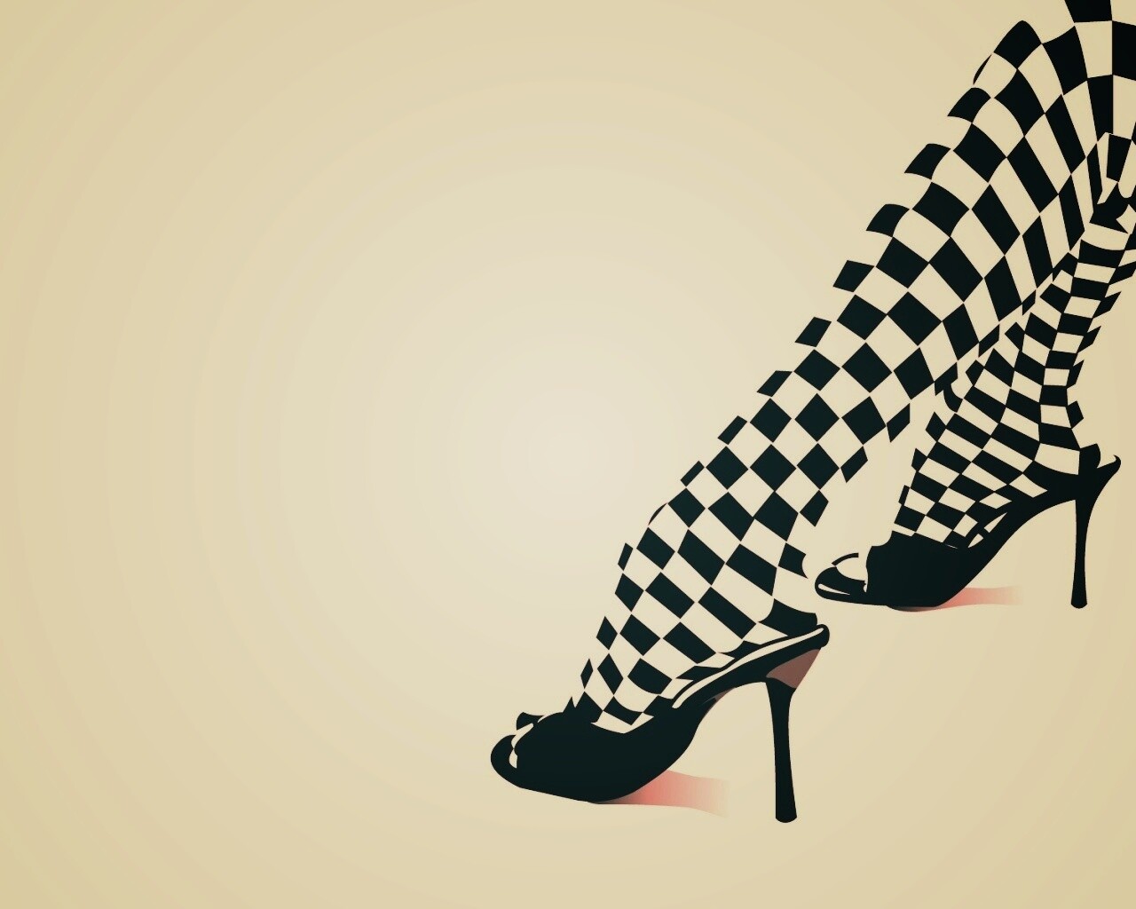Ножки в шахматных колготах обои
