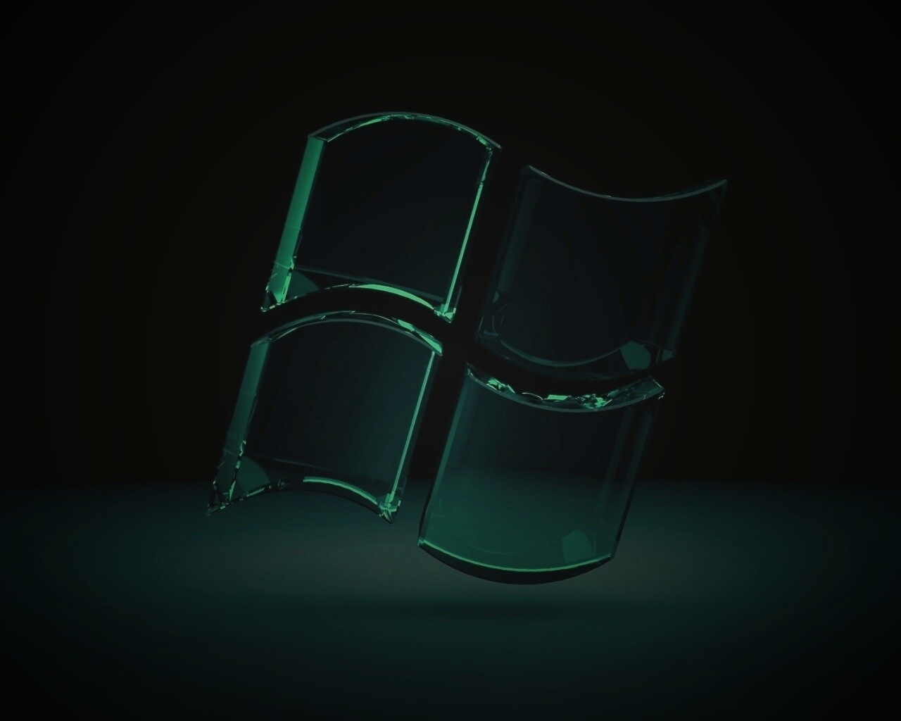 Логотип Windows из стекла обои