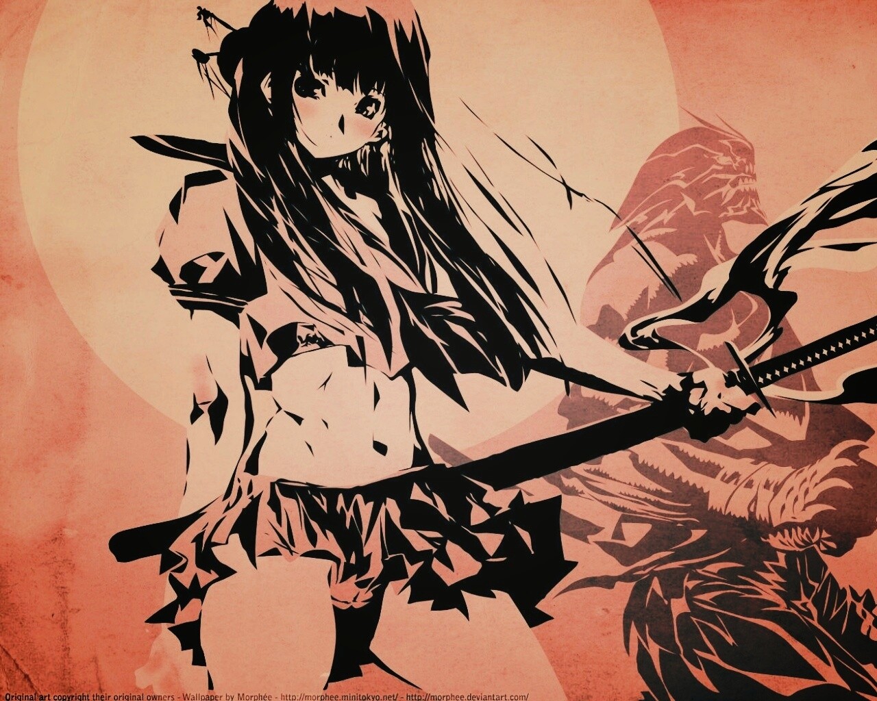 Девушка с мечом обои