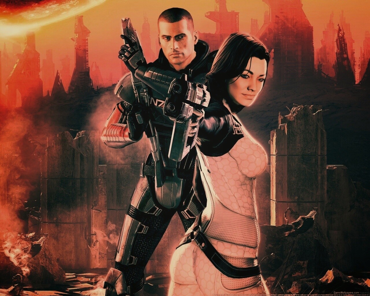 Шепард и Миранда обои