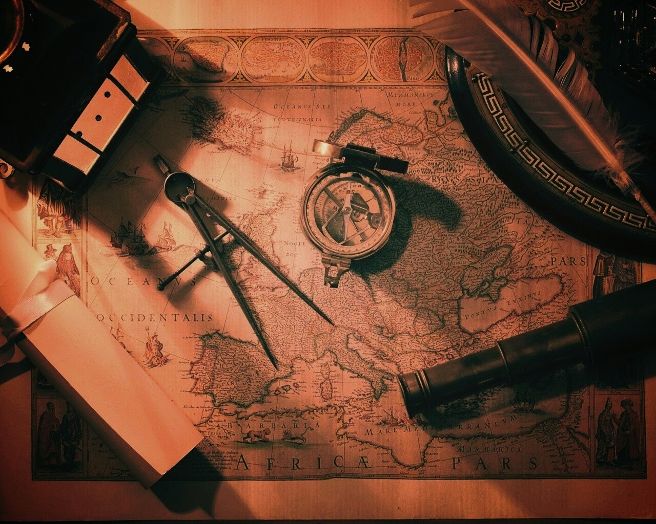 Карта путешественника обои