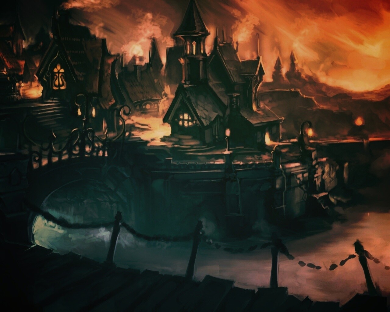 Волшебная деревня обои