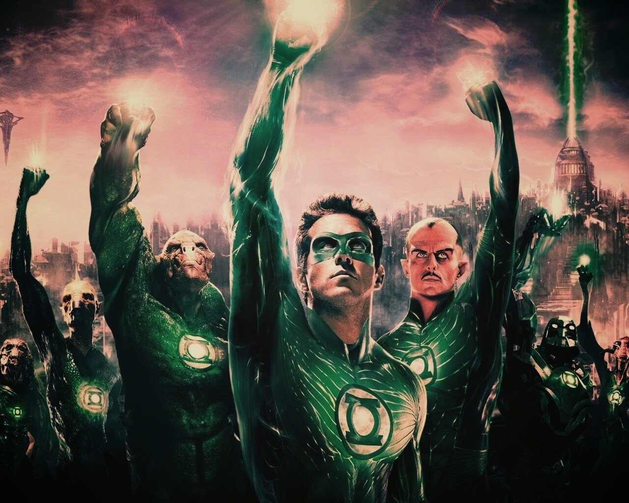 Зеленый фонарь обои