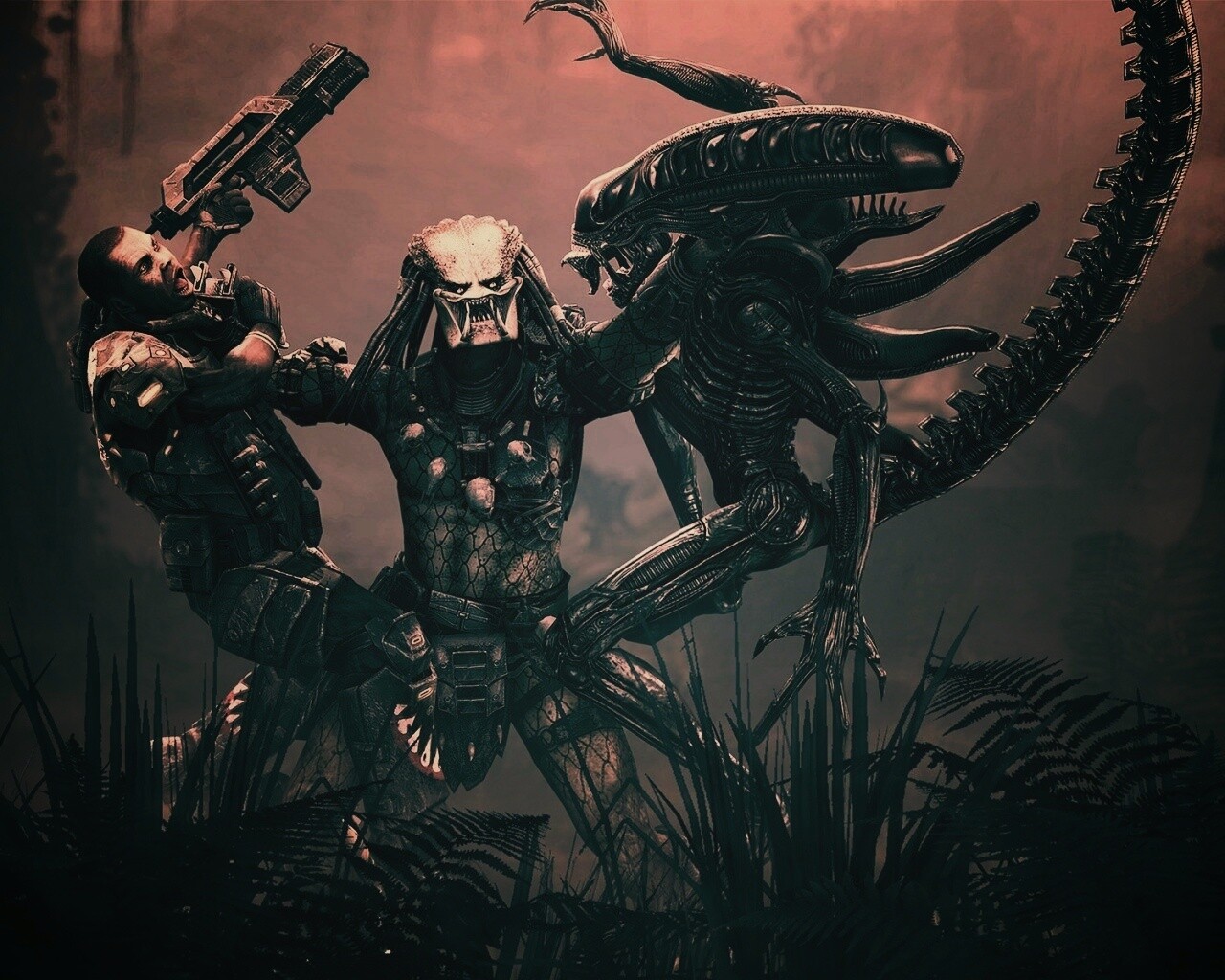 Чужой против Хищника обои