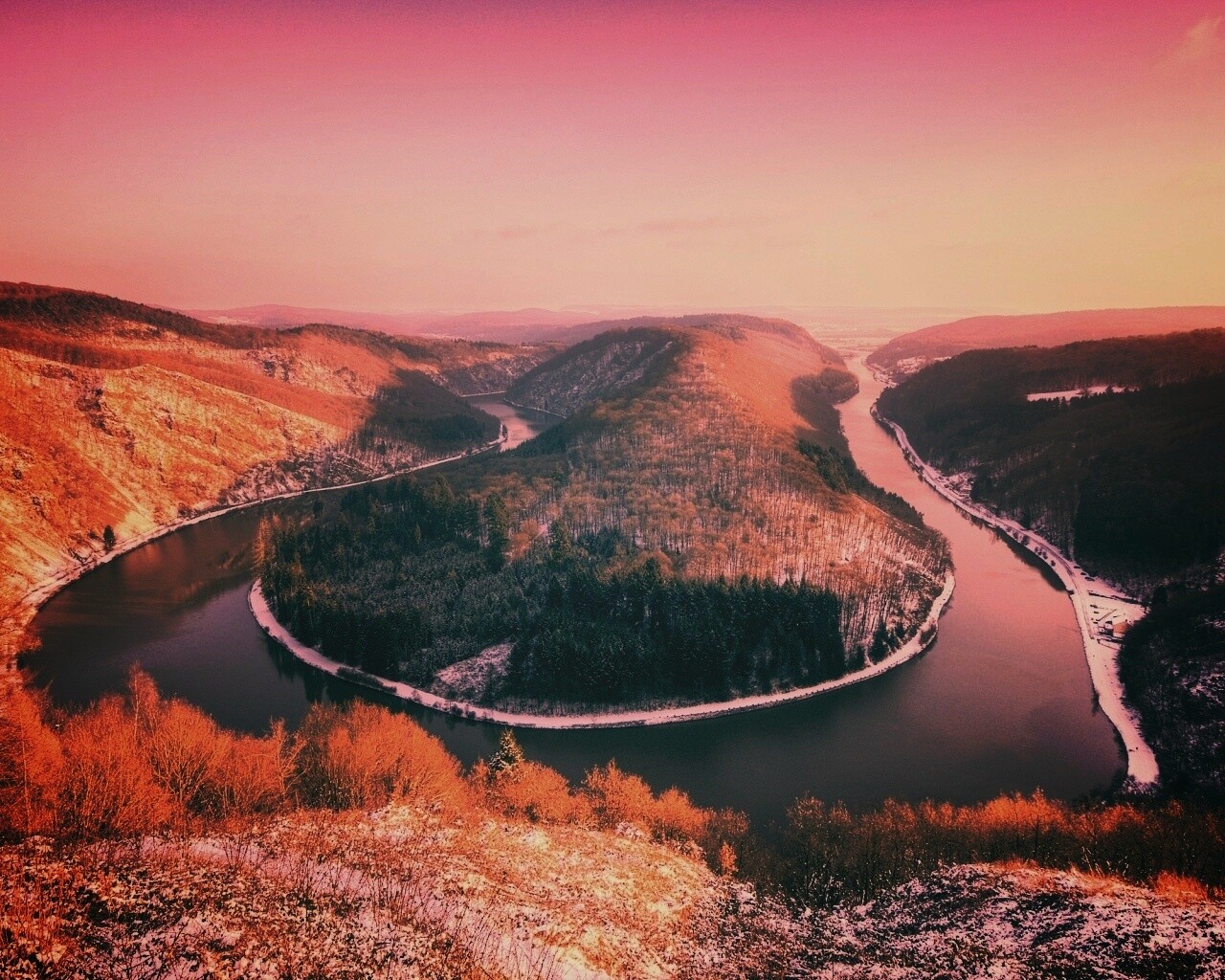 Изгиб реки обои