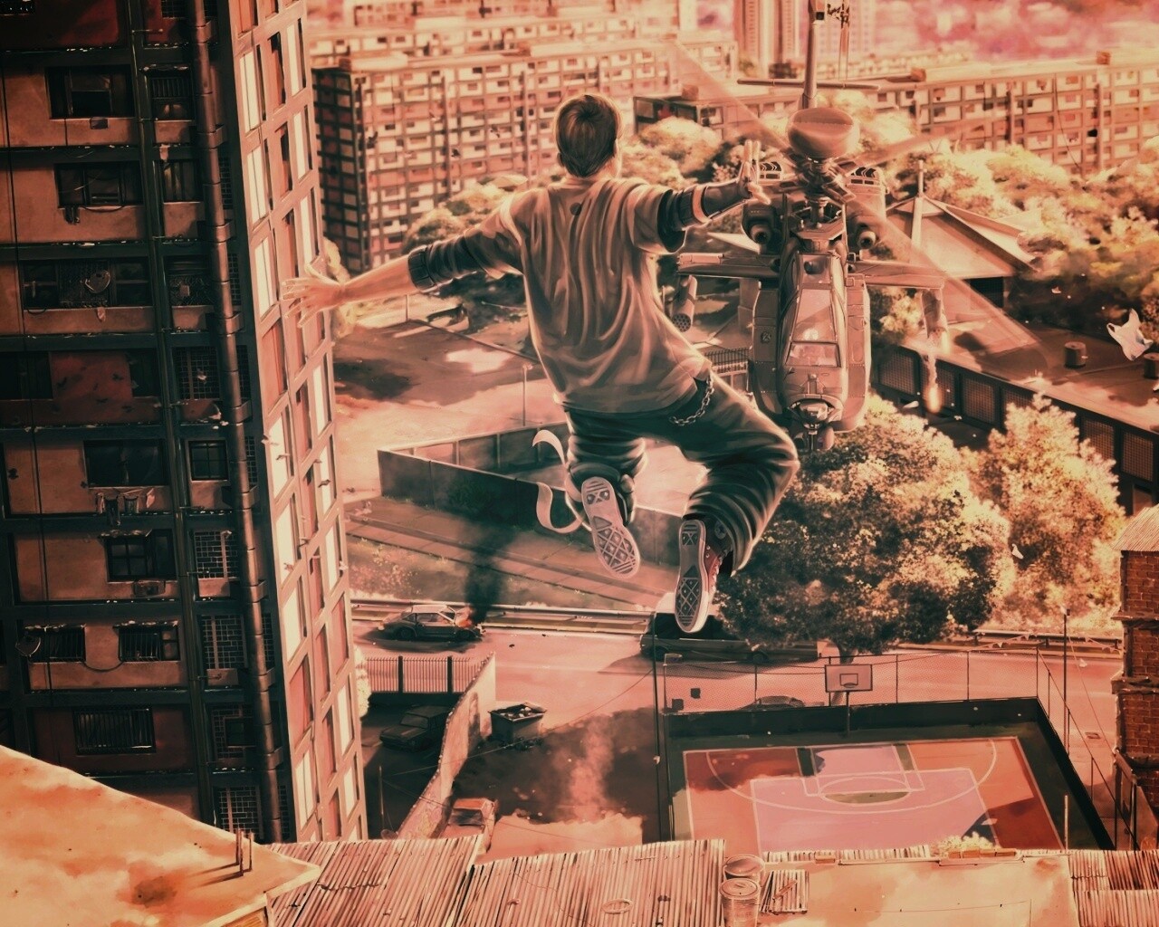 Прыжок обои