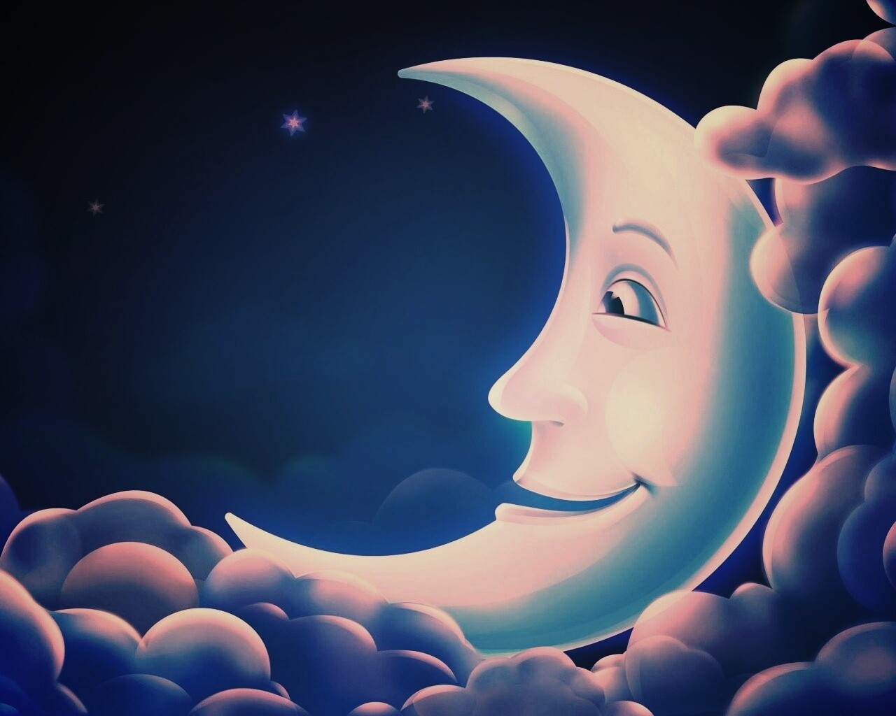 Мультяшный месяц обои