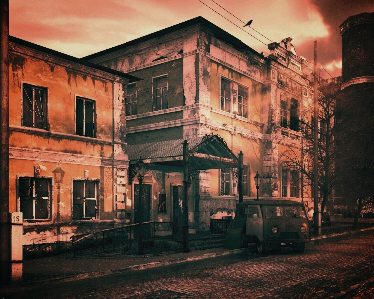 Старое здание обои