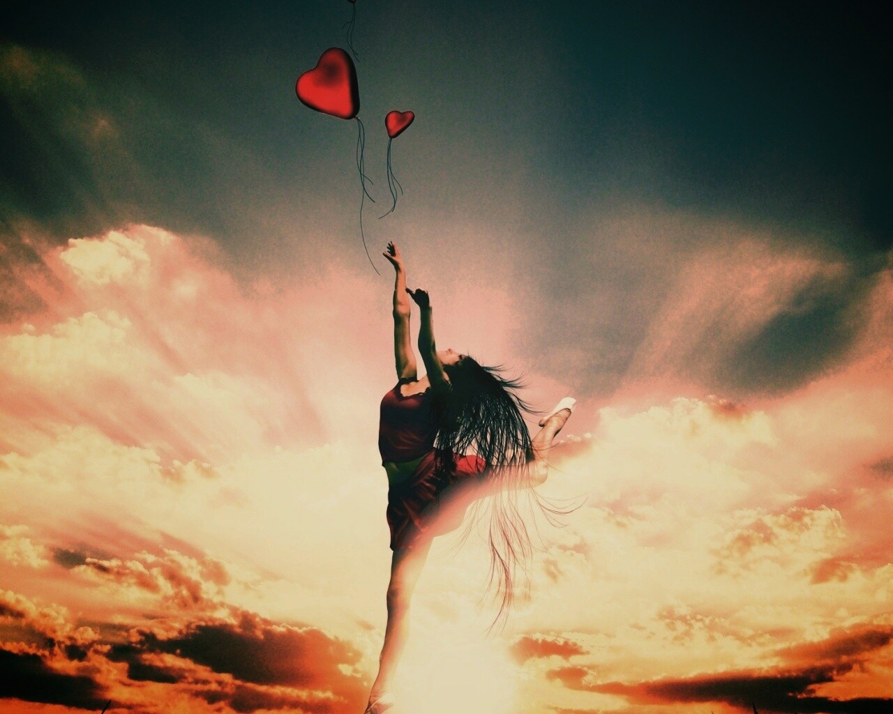 Отпускаяю сердце в небеса обои