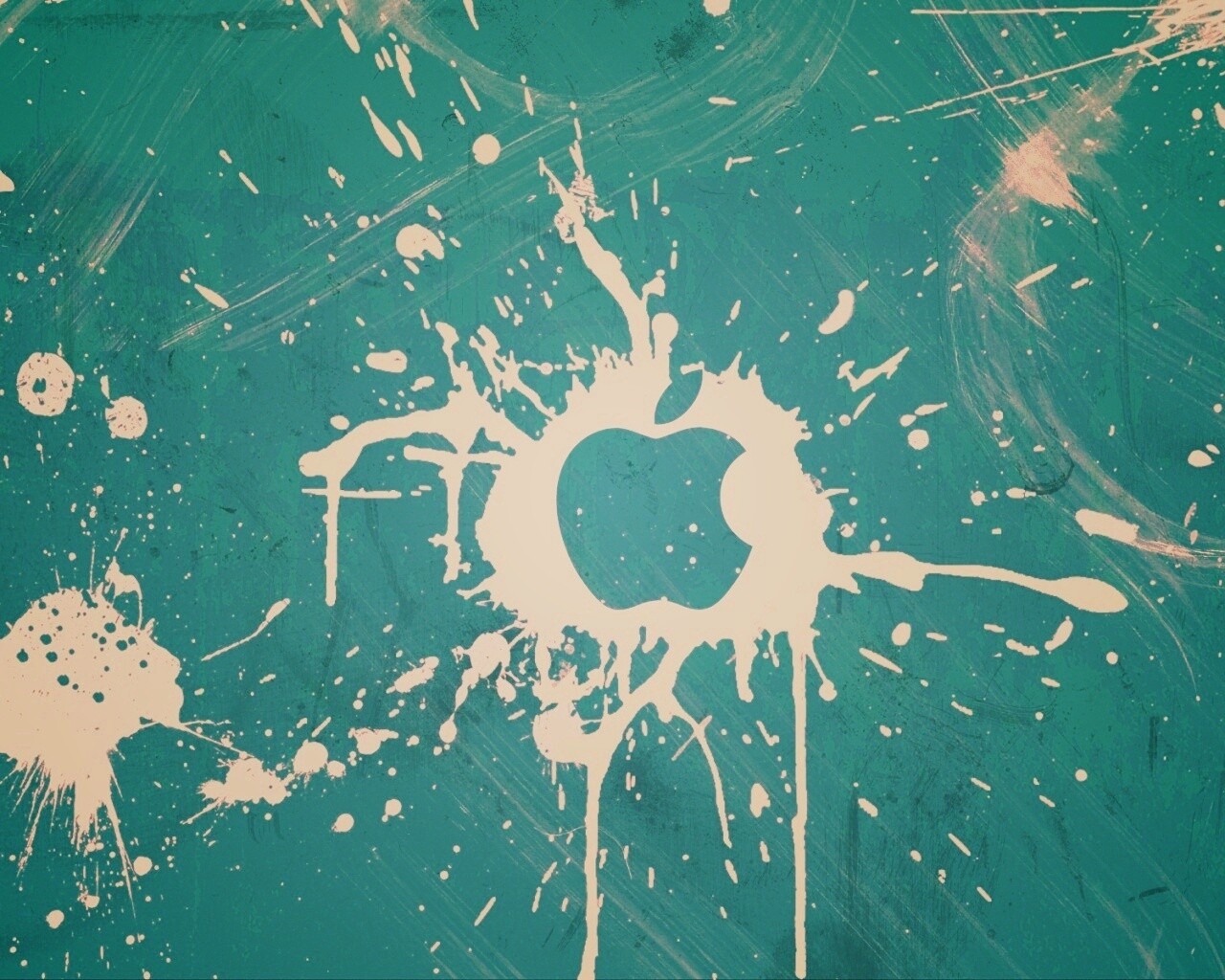 Яблоко в краске обои