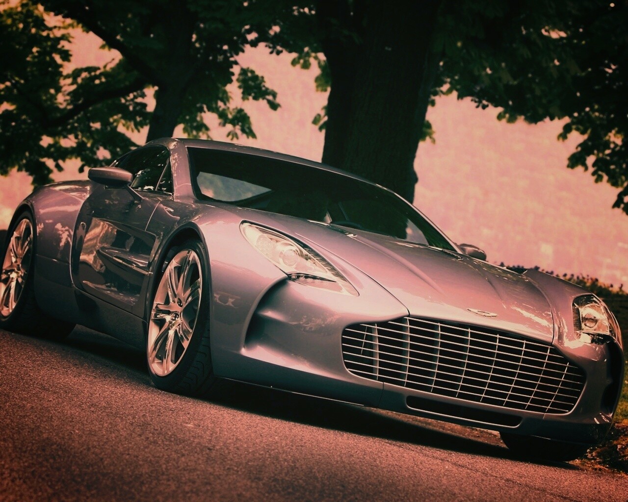 Aston Martin за городом обои