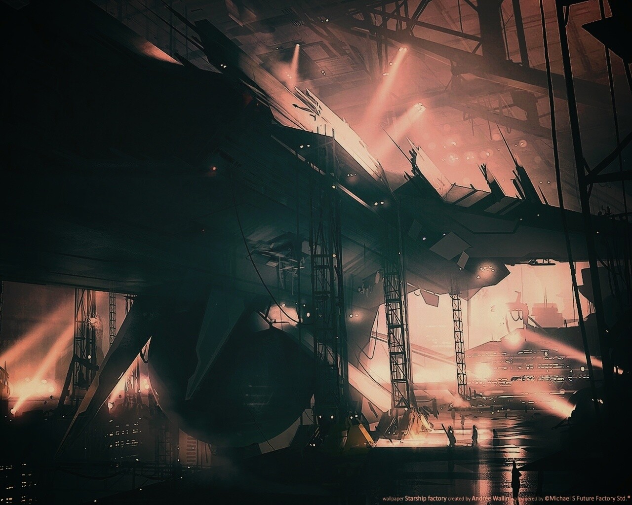 Сборка космического корабля обои