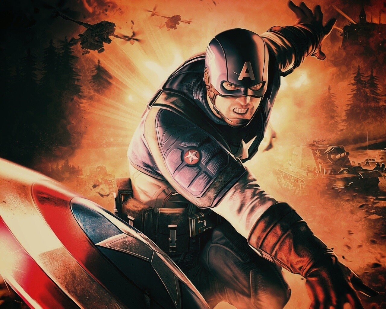 Капитан Америка обои