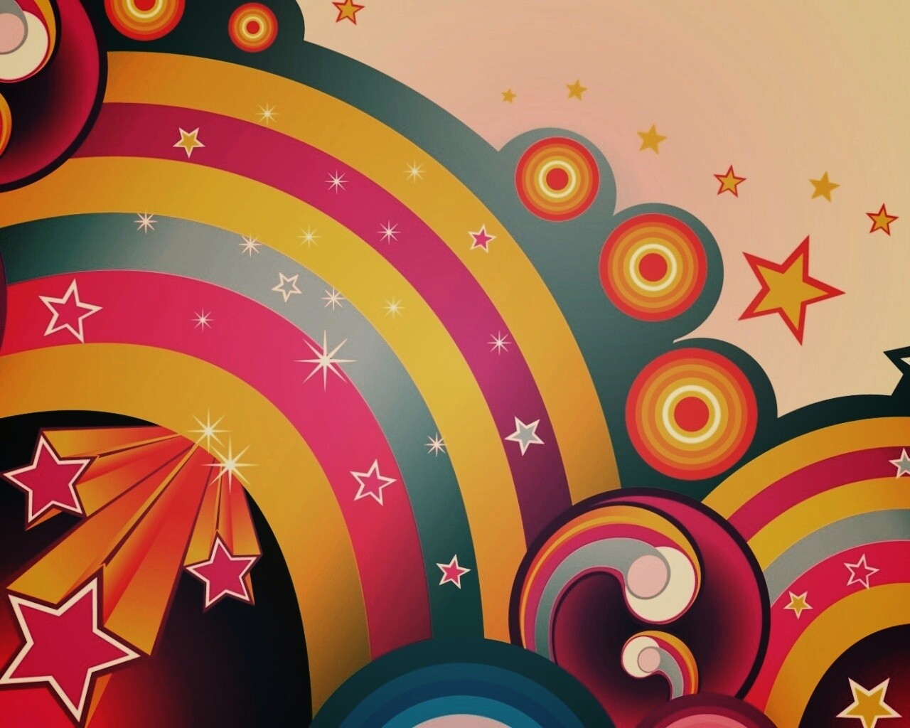 Векторные радуги обои