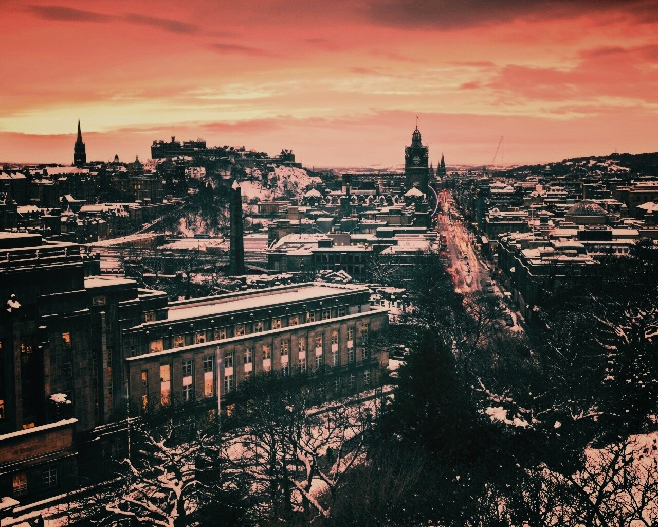 Вид на Эдинбург обои