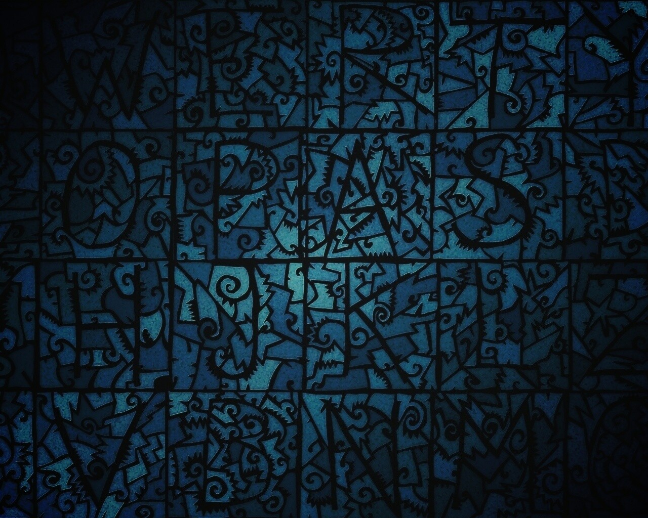 Витражные буквы обои