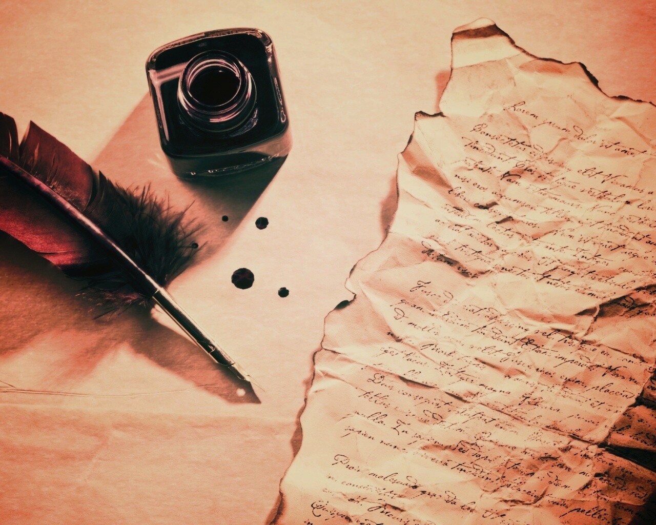 Мятое письмо обои