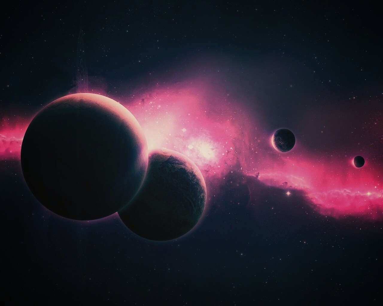 Фиолетовая вселенная обои