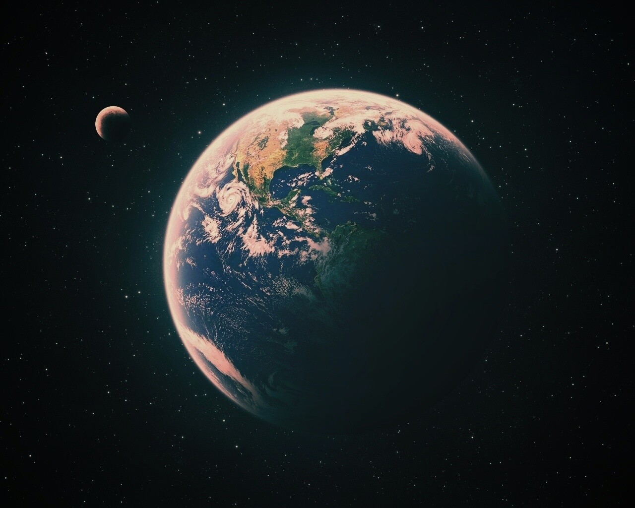 Вид Земли из космоса обои