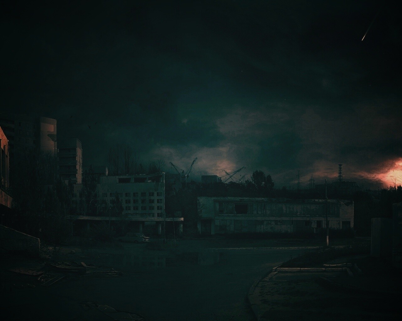 Припять ночью обои