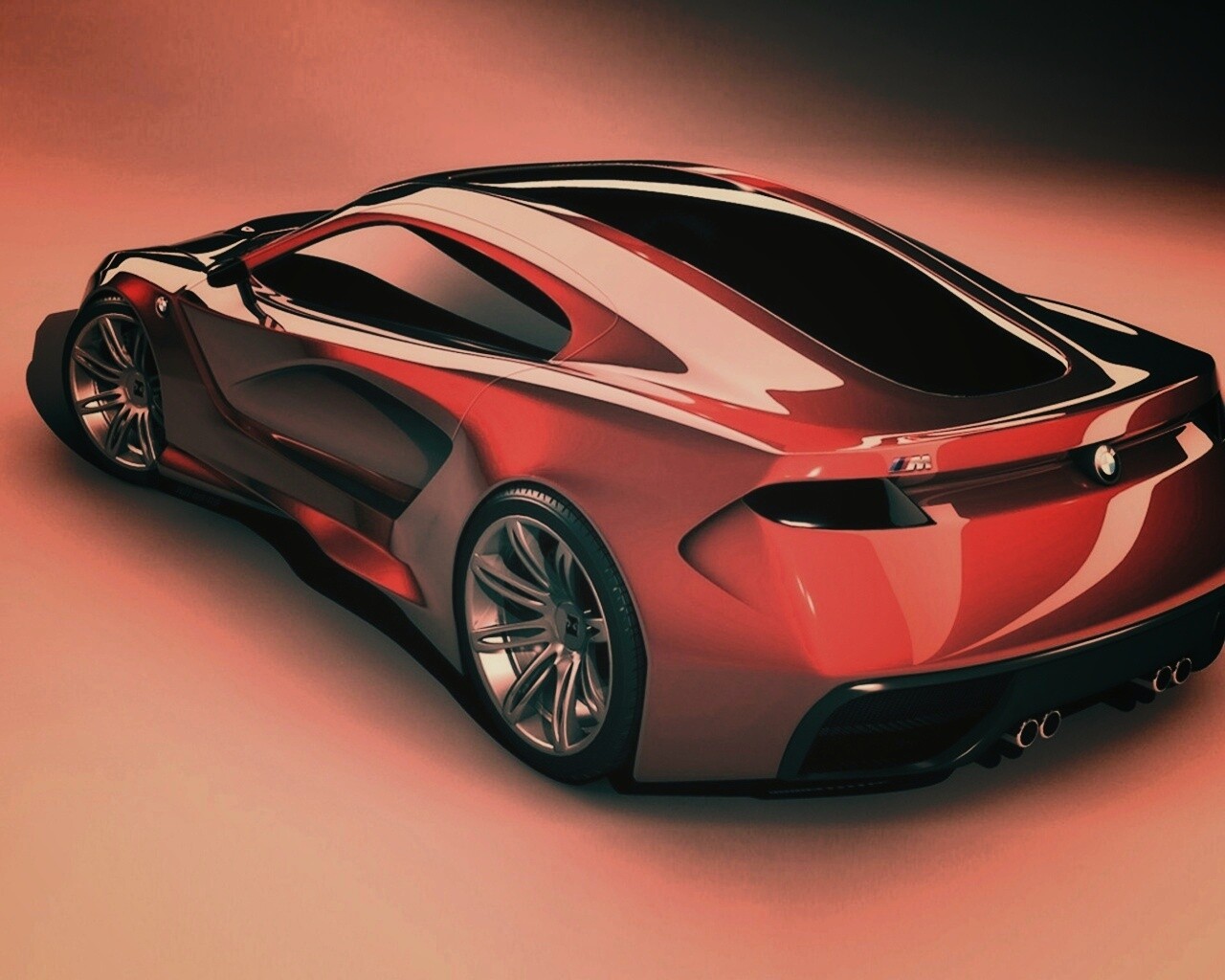 Красный концепт BMW обои