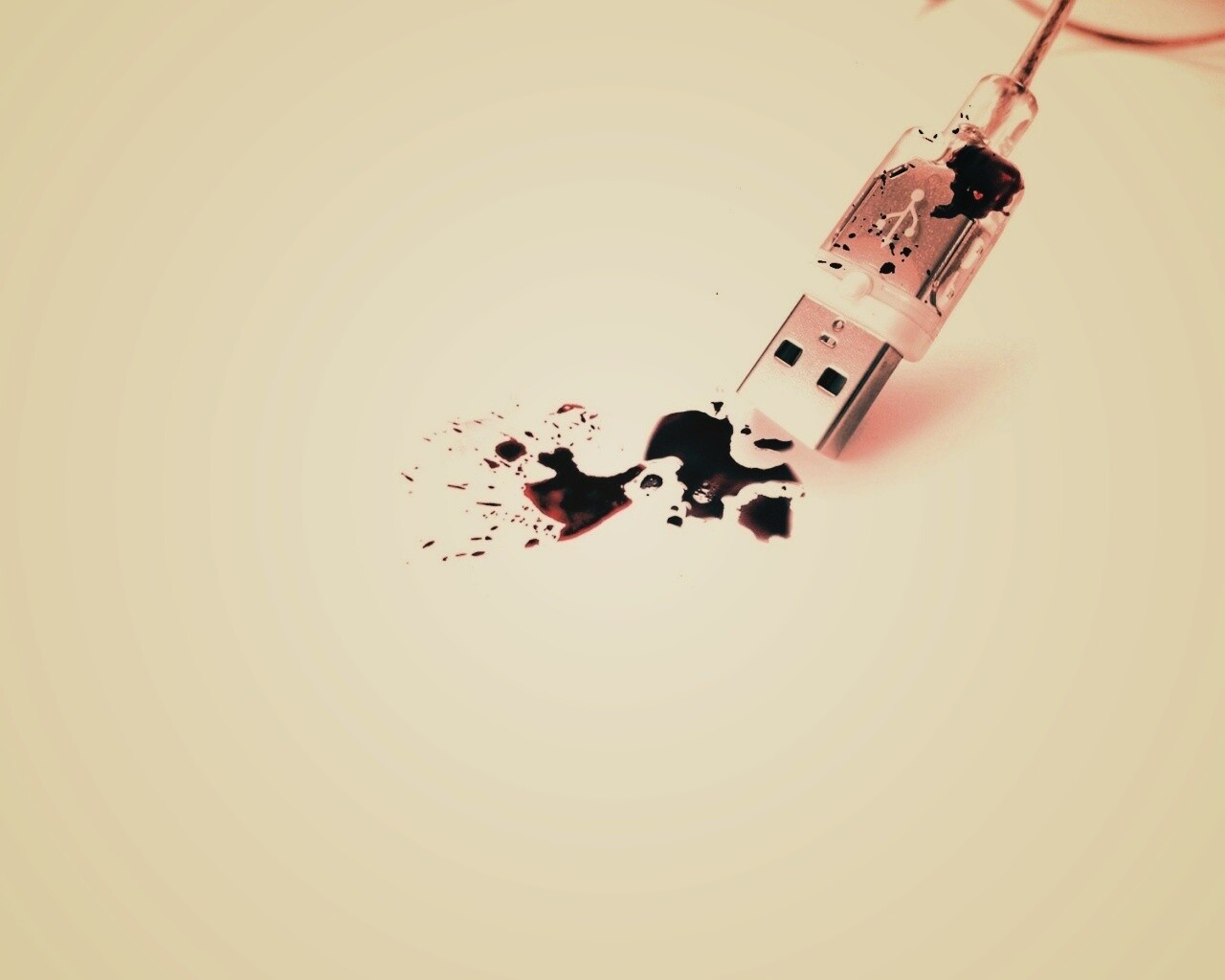 Кровавый usb обои