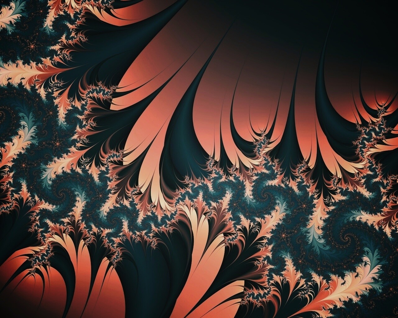 Цветной фрактал обои