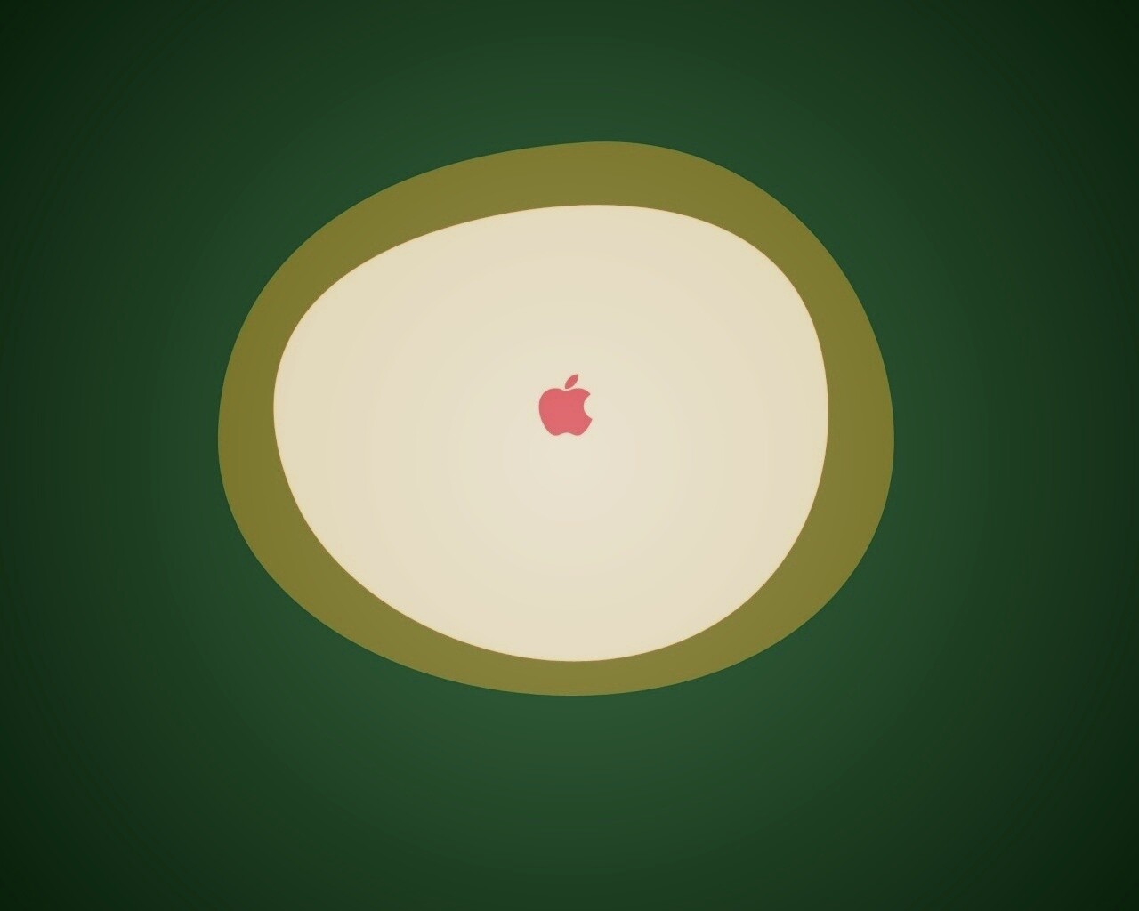 Apple в белом круге обои