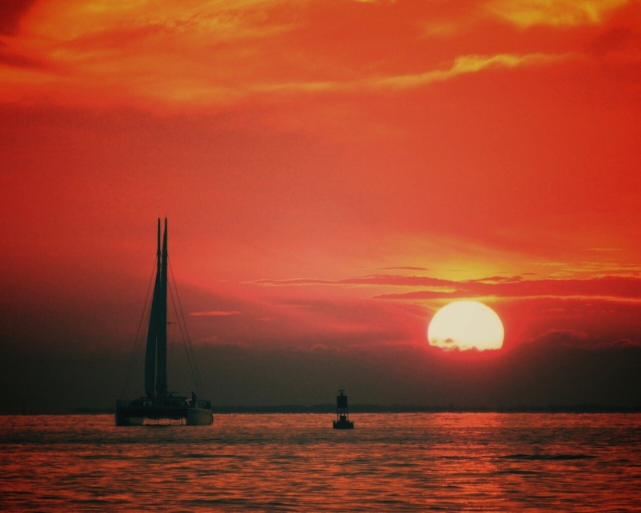 Празднование заката обои