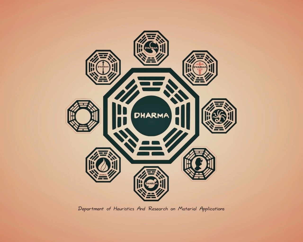 Логотипы станций Дхарма обои