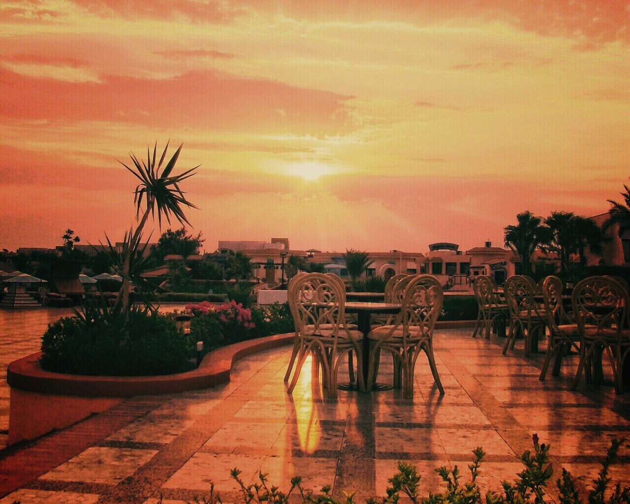 Закат в Хургаде обои