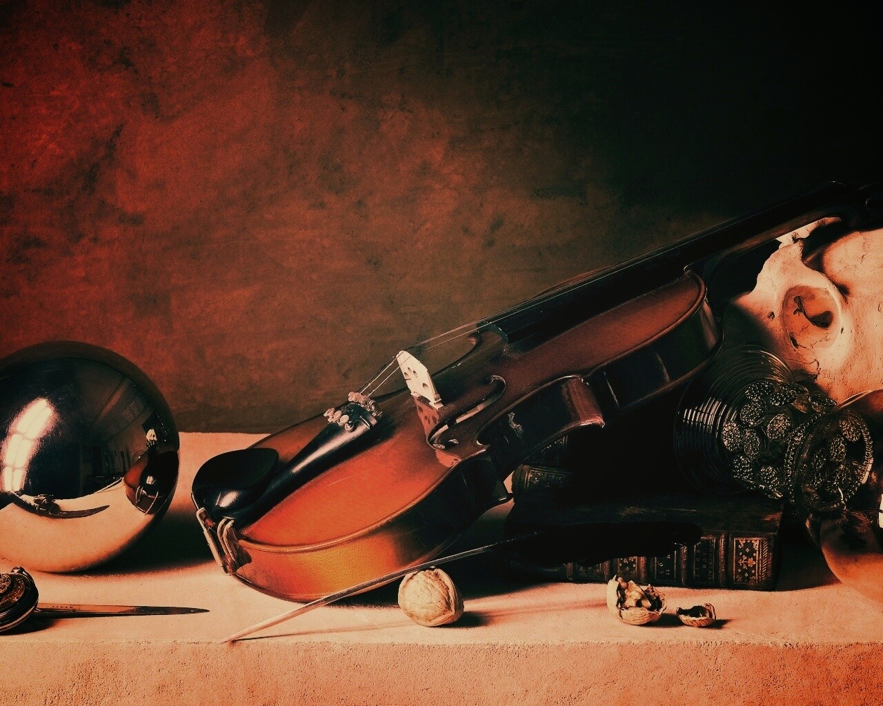 Композиция со скрипкой обои