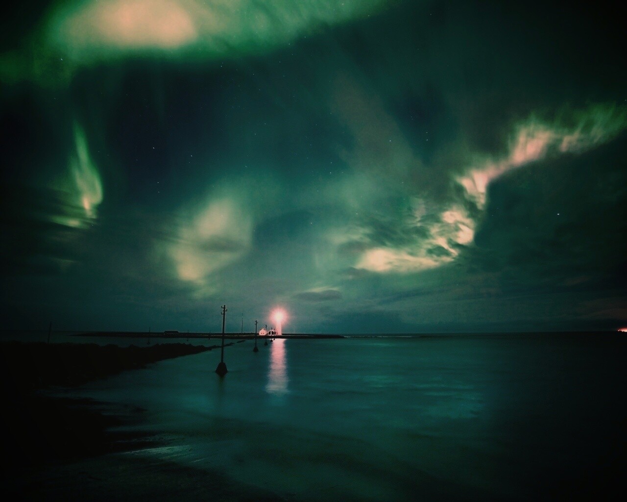 Ночь на севере обои