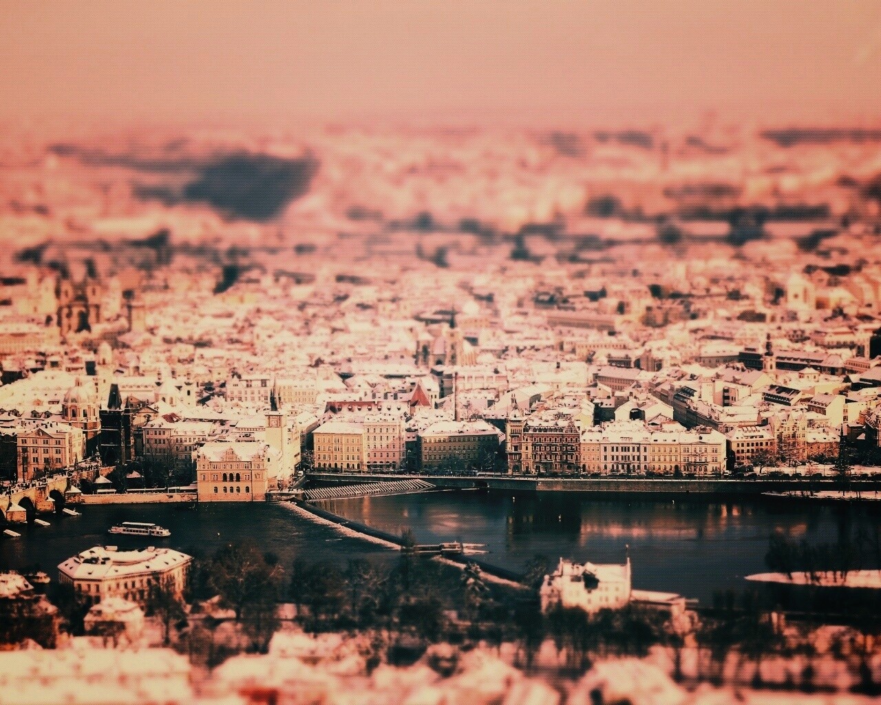 Вид на город обои