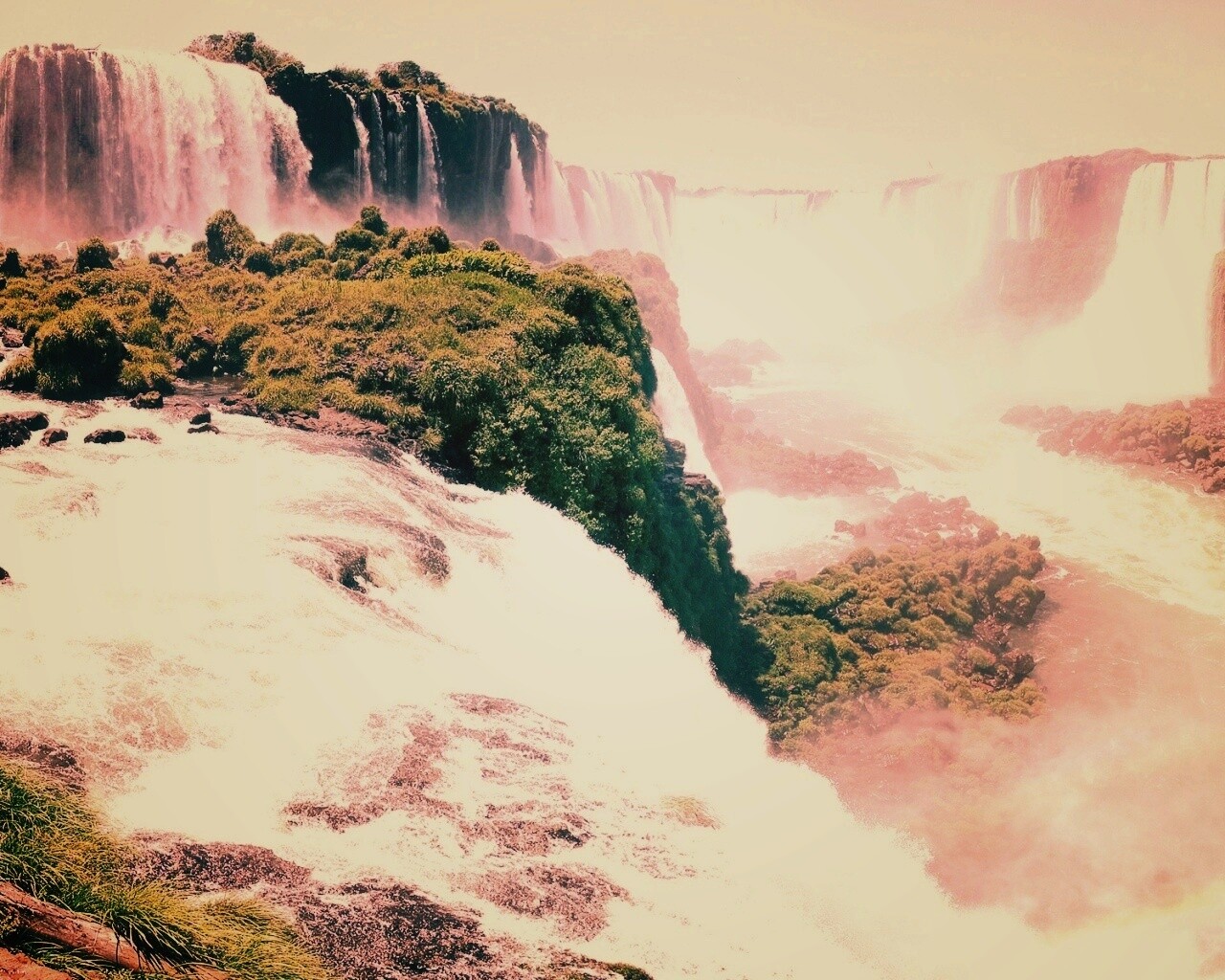 Край водопадов обои