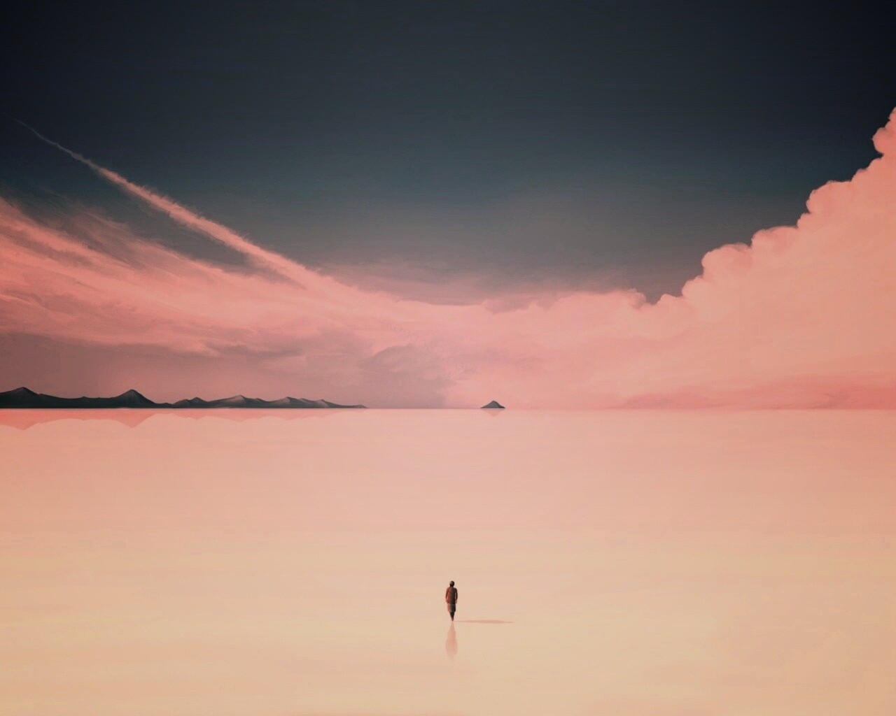 Человек и пустошь обои