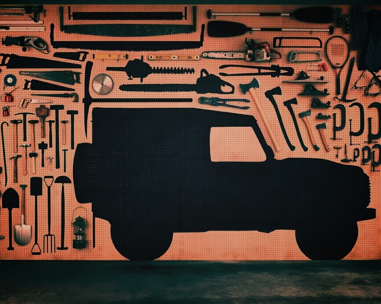 Типичный гараж обои