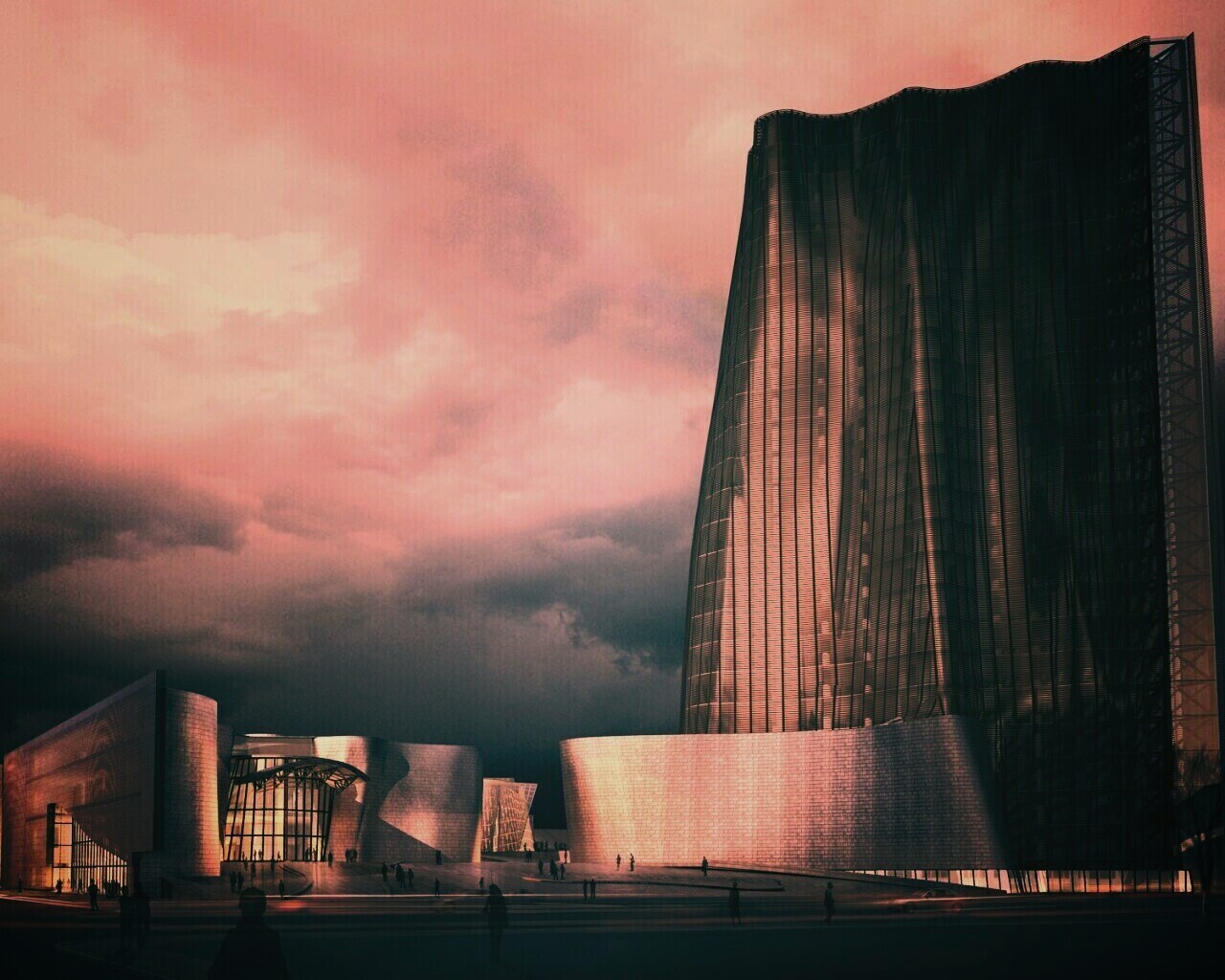 Здание обои