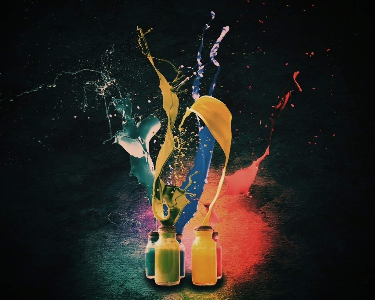 Разливающийеся краски обои